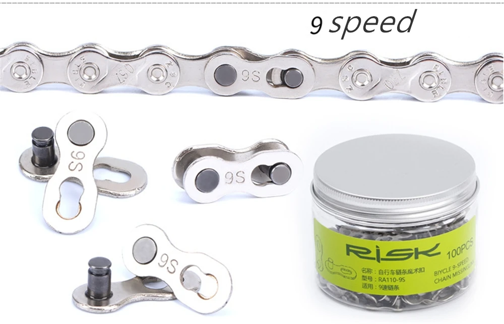 5 Pairs Bike Chain Quick Link Mountain Bicycle Bike Chain Missing Quick Connector Connecting Master Link for 6 7 8 9 10 Speed