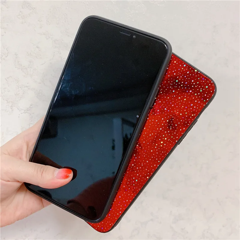 Блестящий чехол для телефона из ТПУ с изображением звездного неба iphone 11 Pro Max xs 6 6S 7
