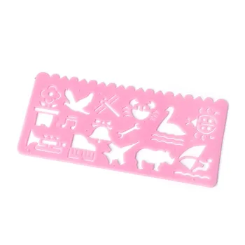 

4x Plastic Animals Vehicles Instruments Stencil Set For Kids Gift Art Painting