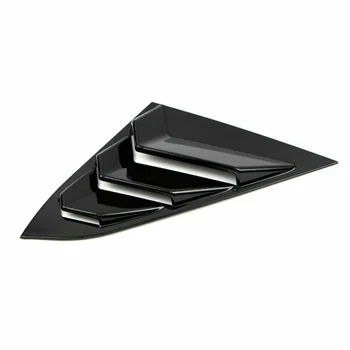 

Louver Decoration Trim Cover Rear Side Glossy Black For Honda Civic 2016-20 1Pair