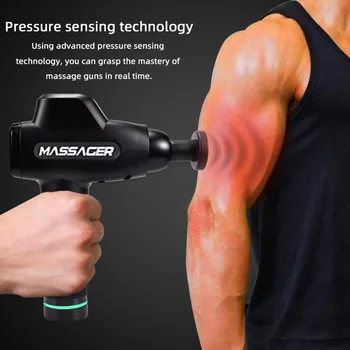 

Muscle Massage Gun Vibration Deep Tissue Massager Cordless Full Body Muscle Massager with 20 Adjustable Speed 4 Massage Head