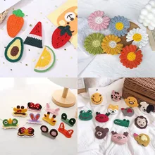 

Baby Cute Knitted Wool BB Clip Fruit Animal Cartoon Hairpin Girls Fashion Snap Button Hairpin Daily Outing Hair Accessories