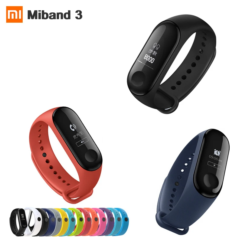 Оригинальный Смарт браслет Xiaomi Mi band 3 пульсометр Bluetooth 4 2 смарт Xaomi Miband