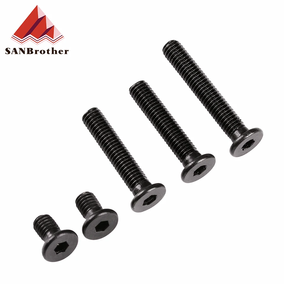 3D Printer Parts M5 Low Profile Screws M5*6/8/10/12/15/20/25/30mm black color M5 Low Profile Screws