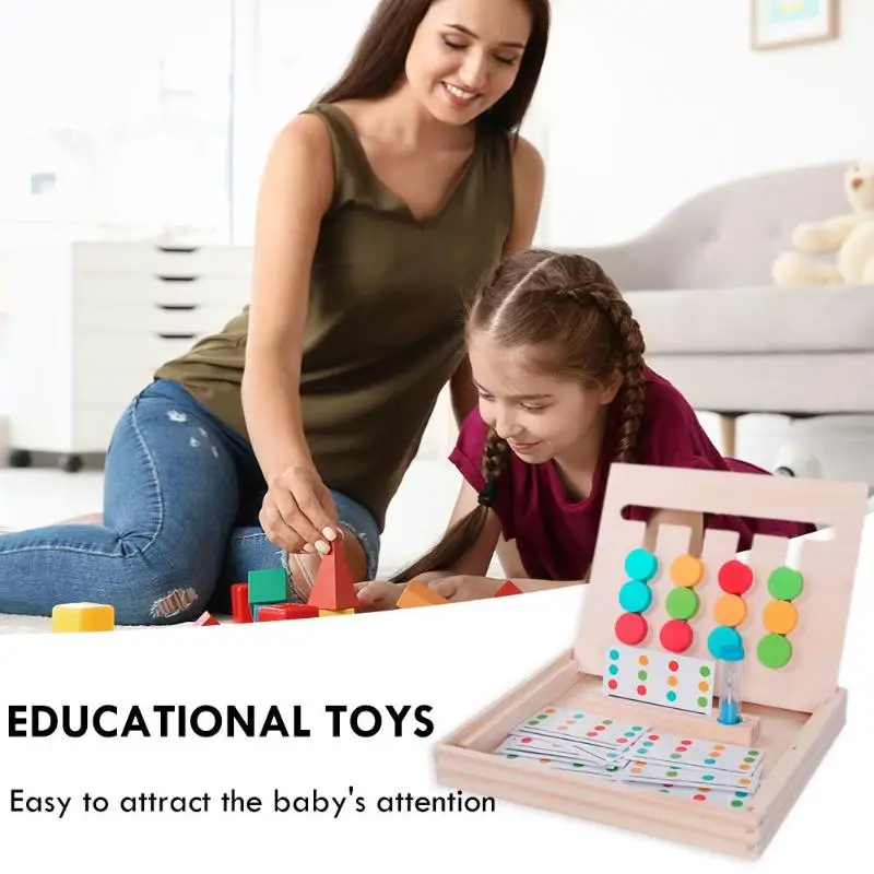  Baby Learning Toys Kids Wooden Montessori Teaching Aids Puzzle Toy Logical Thinking Training - 4000071159359