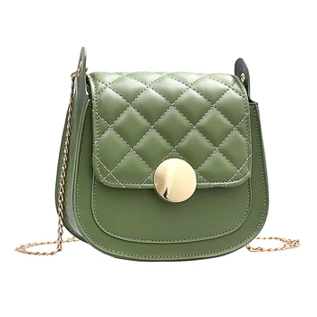 

Fashion Women Shoulder Bag Chain Crossbody Handbag Semicircle PU Leather Female for Outdoor Shopping Traveling Supply