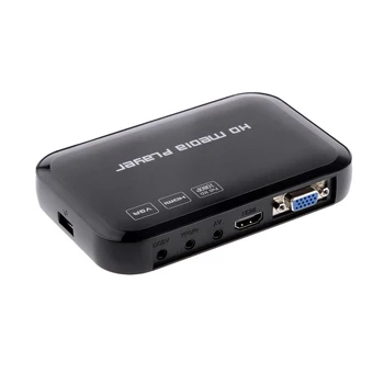 

3D 1080P FHD TV Multi Media Player w.YPbPr/RCA/HDMI/AV/VGA for SD/MMC Cards USB Storage Drives