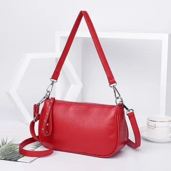 

Women Baguette Shoulder Bag Women Bags Zipper Messenger Pack Fashion Leather Armpit Bag Female purse and Handbag