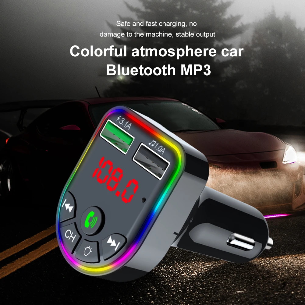 FM-трансмиттер автомобильный с MP3-плеером и микрофоном 5 0 А 12-24 В | Автомобили