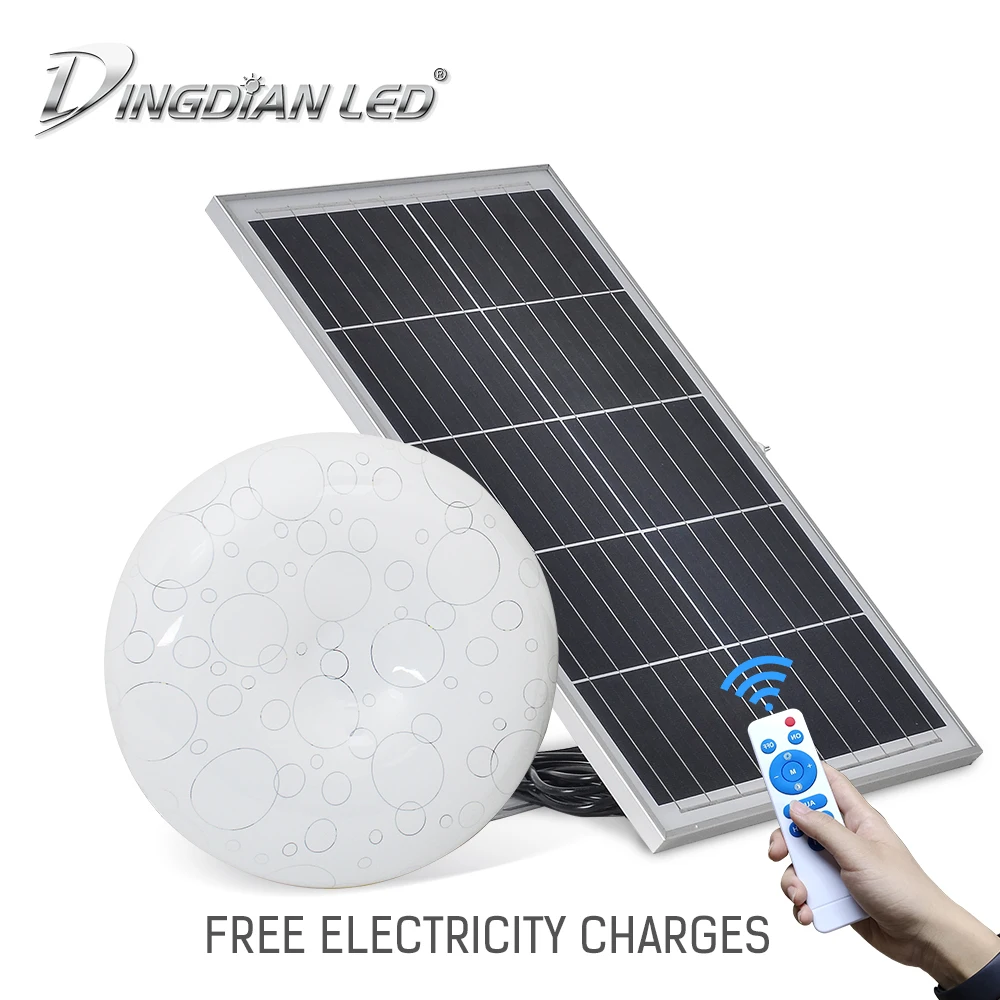 

Led Ceiling Lamp Remote Control Solar Panel Ceiling Lamp DC3.2V 36W Easy Install Indoor Led Ceiling Lights Bedroom Kitchen Lamp
