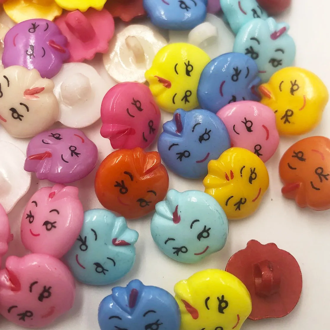 100PCS 14MM Apple Shank Plastic Buttons Children's Clothing Sewing Accessories DIY Crafts PT121 | Дом и сад