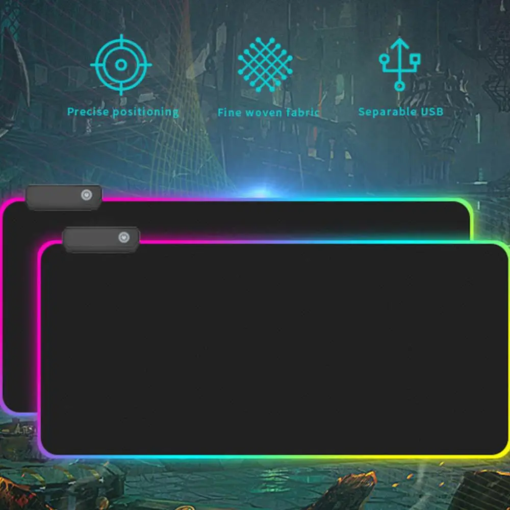  RGB Gaming Mouse Pad Large Mouse Pad Gamer LED Computer Mousepad at with Backlight Carpet For keybo