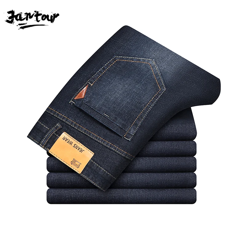 2019 Autumn Winter Mens Jeans Trendy Stretch Blue Black Denim Men Slim Fit Jeans Trousers Pants Size 30 32 34 35 36 38 40 Jean 2019 Autumn Winter Mens Jeans Trendy Stretch Blue Black Denim Men Slim Fit Jeans Trousers Pants Size 30 32 34 35 36 38 40 Jean