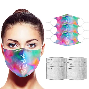 

3PC Dustproof Anti Foggy Haze Protective Mascarillas Breathable Masque Lavable Unisex Mascherine With 6PC Face Mouth Mask Filter