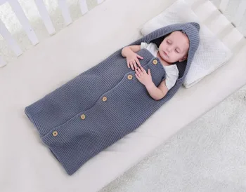 

Puseky Newborn Baby Wrap Swaddle Blanket Kids Toddler Wool Knit Blanket Swaddle Baby Sleeping Bag Sack Stroller Wrap for 0-12M