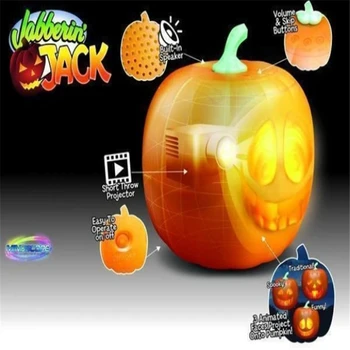 

Halloween USB Charging Flash Talking Animated LED Pumpkin Toy Projection Lamp For Home Party Decor