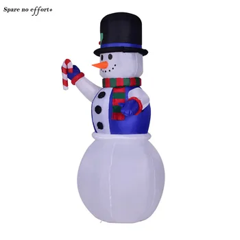 

Light Inflatable Santa Claus Blue Vest Snowman Snowman Christmas Dress Glowing Santa Snowman Christmas Blue Vest Snowman