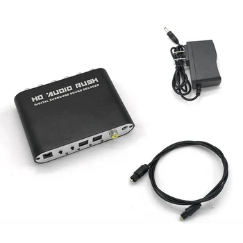 

DTS 5.1 channel Stereo Digital to Analog AC3 Audio Converter Optical SPDIF Coaxial AUX 3.5mm to 6 RCA Sound Decoder Amplifier