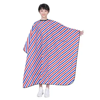 

Tarpaulin Salon Barber Shawl Striped Head Adult Haircut Shawl