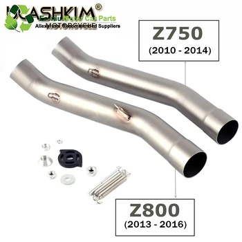 

Free Shipping Motorcycle Full System Exhaust Slip On For kawasaki Z800 2013 - 2016 Muffler Escape Middle Pipe with db-killer