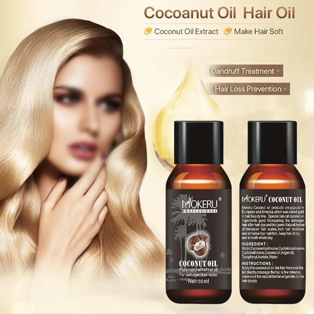 Эфирный уход за кожей салон предотвращает выпадение сухой поврежденной кожи головы питательный ремонт волос кокосовое масло лечение роста 30 мл Кондиционер