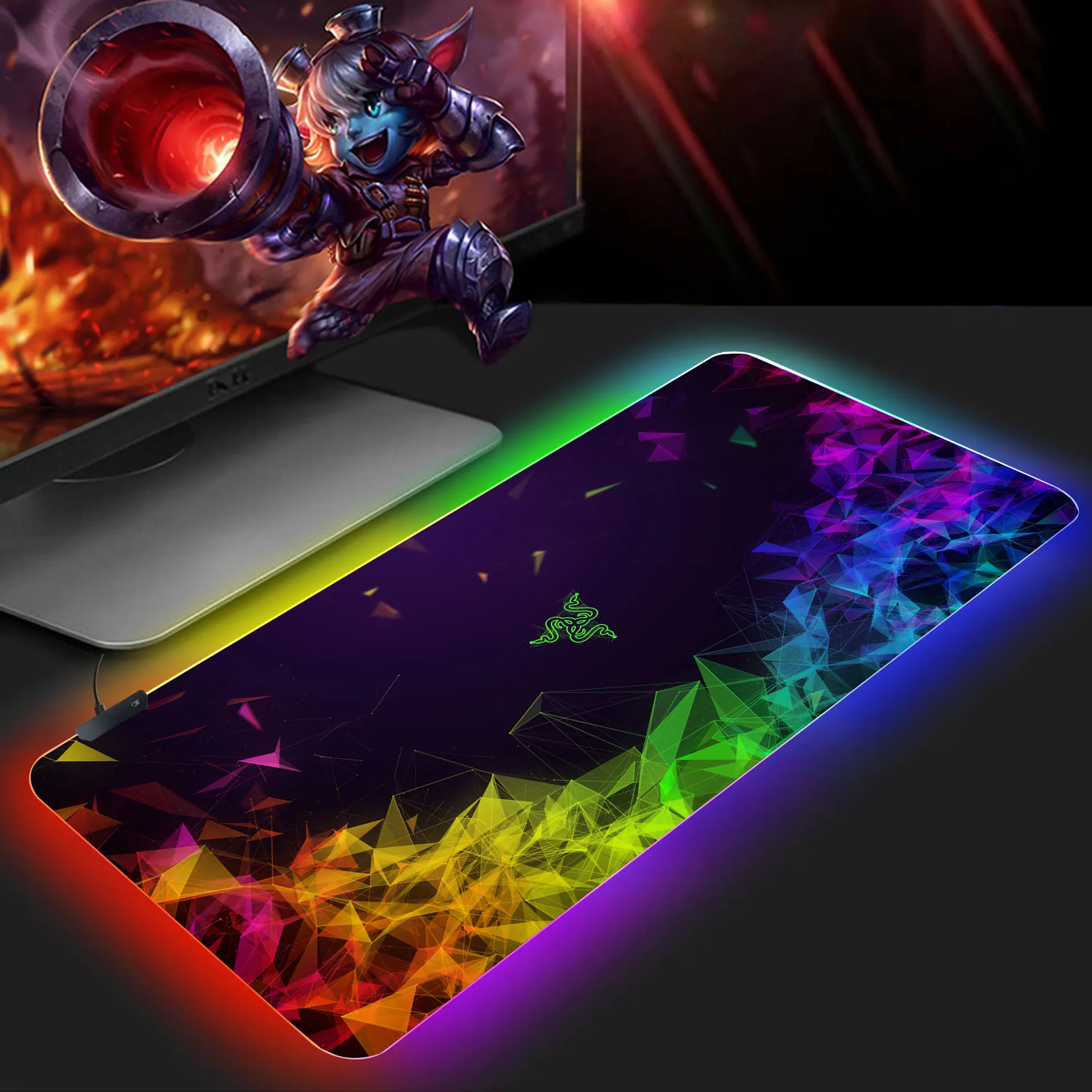 Mouse Pad Rgb Razer Gaming Accessories Computer Large 900x400 Mousepad