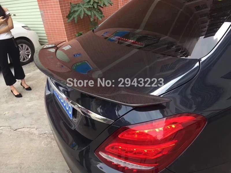 Купе 2 двери и Седан 4 двери для Mercedes Benz C Класс W205 C63- карбоновое волокно задний багажник губы спойлер крыла