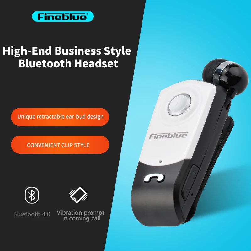 FineBlue F960 беспроводной Bluetooth V4.0 наушники вызов Вибрация напоминание шумоподавление износ пульт на прищепке Handsfree наушники с микрофоном