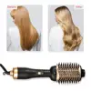 2 in 1 Gold One Step Hair Dryer Brush And Volumizer Anti-scald Hair Straightener&Curler Negative Ions For Wet Dry Hot Air Brush 1