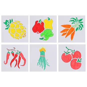 

13*13 Vegetables pvc Layering Stencils for Diy scrapbook coloring,painting stencil,home deco DIY Paper Cards Crafts
