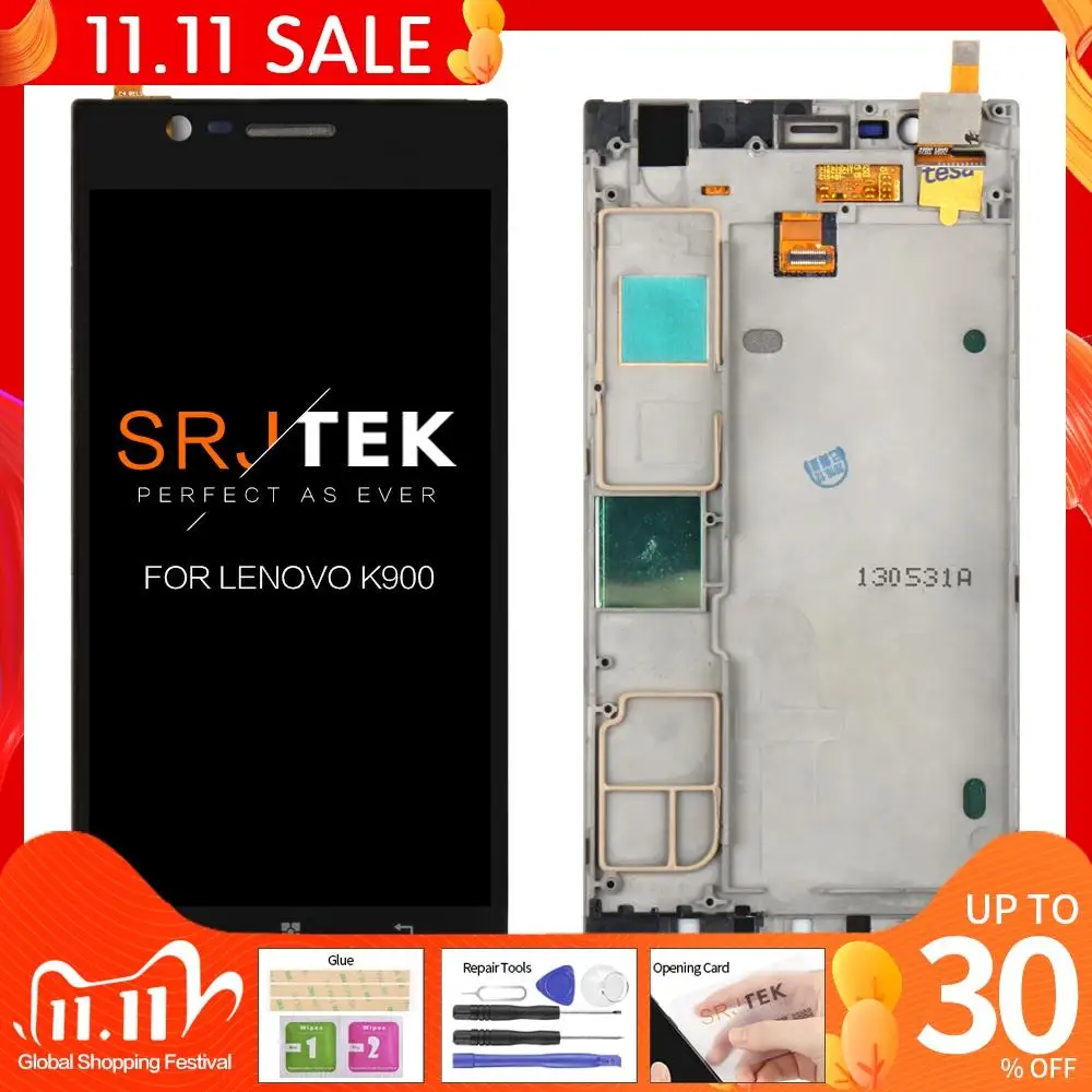 100% протестированный оригинальный 5 ''для LENOVO k900 ЖК дисплей с сенсорным экраном