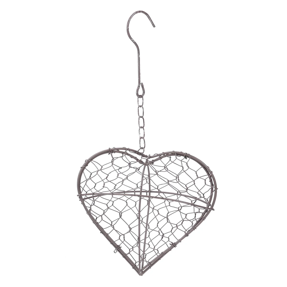 

1PCS Heart Shape Iron Wire Wreath Hanging Metal Frame Home Cafe Plant Succulent Flower Basket Holder Pot A20