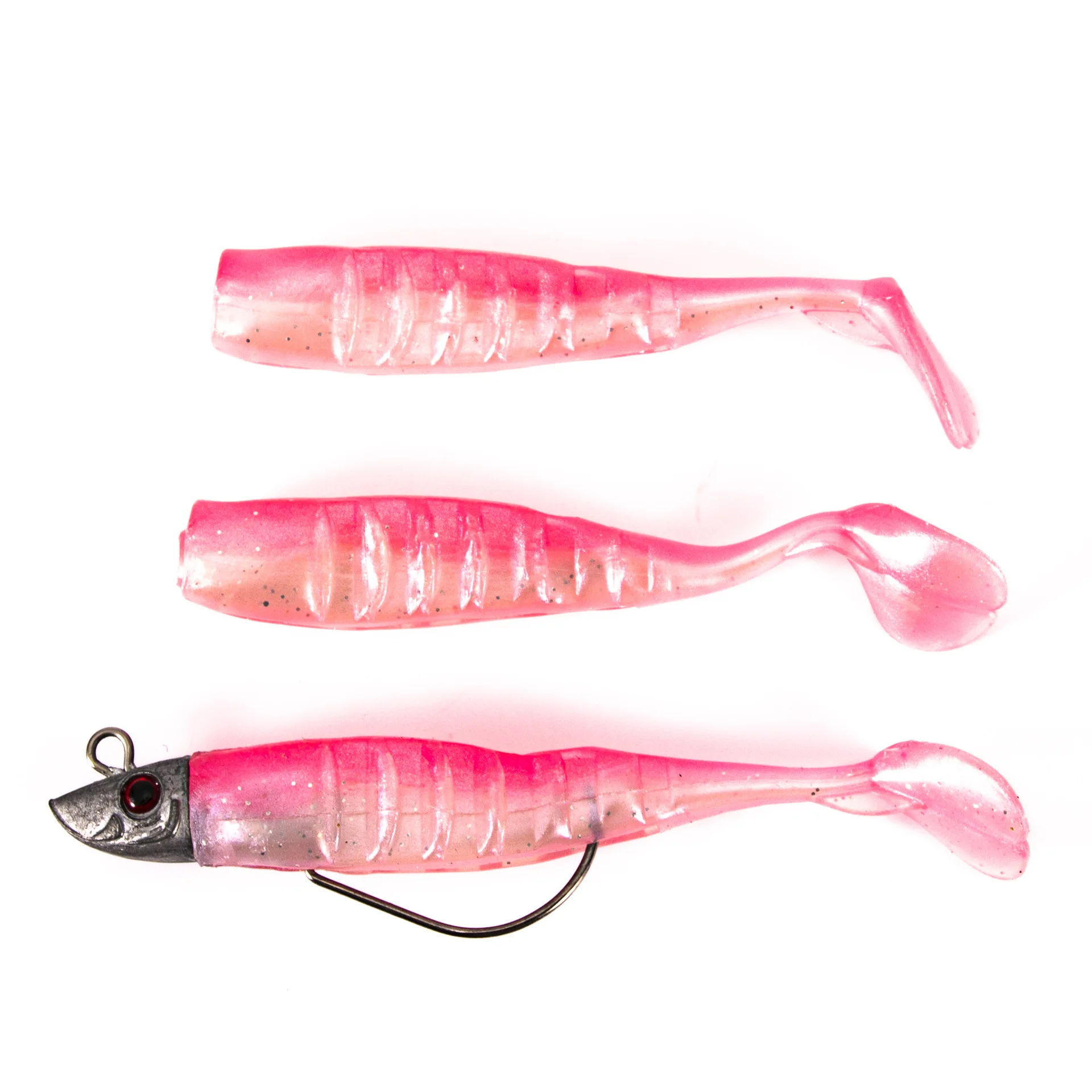 

6-Color Lead Head Soft Bait a Set of with Two Tail