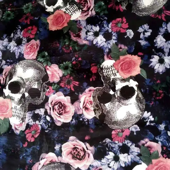 130*100 см мультяшная роза череп Skullcandy хлопковая ткань для малышей Diy ручной работы дизайнерское постельное белье домашняя рубашка для мальчика кошелек из ткани одеяло