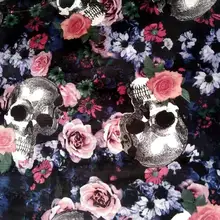 130*100 см мультяшная роза череп Skullcandy хлопковая ткань для малышей Diy ручной работы дизайнерское постельное белье домашняя рубашка для мальчика кошелек из ткани одеяло