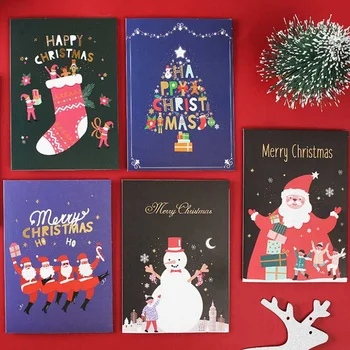 

Christmas Greeting Card Kids Mini Christmas Blessing Greeting Cards Envelope New Year Postcard Gift Card Xmas Party 12 PCS/SET