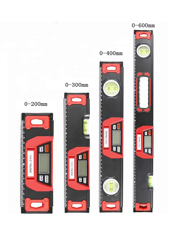 200/300/400/600 мм Цифровой Дисплей формат цифровой угломер уровень 360 градусов Уровень Инклинометр с магнитом линейка транспортира