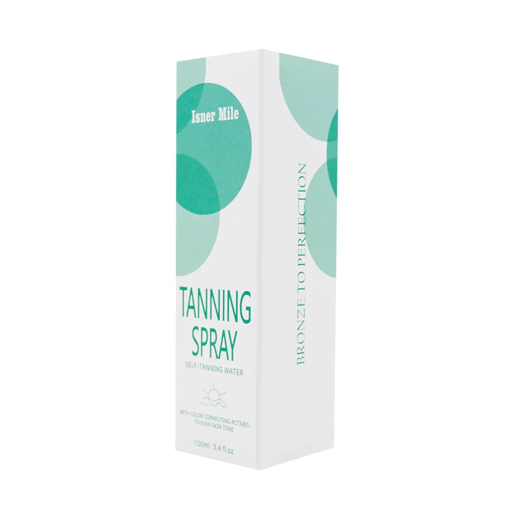 Água para o Corpo Profundo e Duradouro Isner Milha Spray Auto Bronzeador Rápido Bronzeamento Escuro Bronzeado 100ml Tan 2 para o corpo rápido bronzeamento spray escuro
