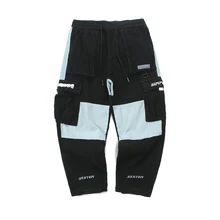 Мужские Негабаритных вельвет груза в стиле хип-хоп брюки ins Повседневное свободные боковой карман Стиль джоггеры Лидер продаж высокое качество Уличная Брюки