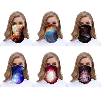 

Washable Cycling Face Mask Summer Landscape Print Mouth Cover Cosplay Casual Sport Masks Riding Running Scarf Balaclava Shield