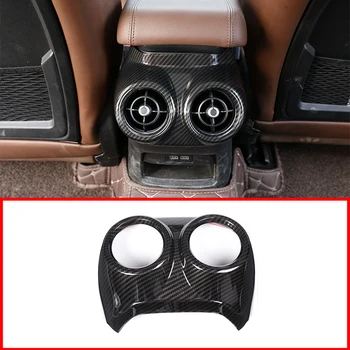 

2Pcs Carbon Fiber ABS Plastic Car Rear Air Conditioning Outlet Cover Trim for Alfa Romeo Stelvio 2017-2018 Car Accessories