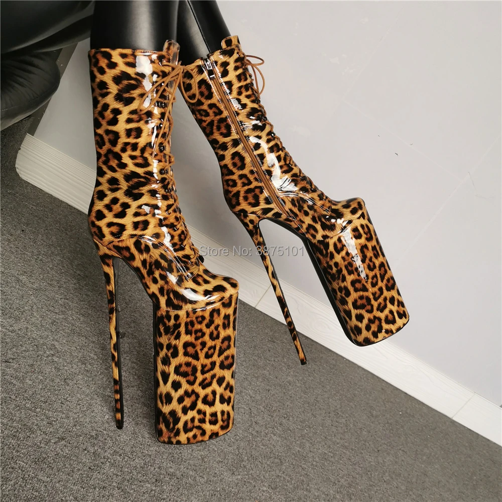 leopard ankle shoes