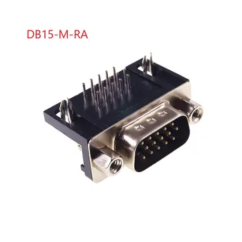 

10Pcs D-SUB 15 Position Connector Plug Male Pins VGA 15 Pin 3 Rows Right Angle Through PCB Rectangular I/O Connectors