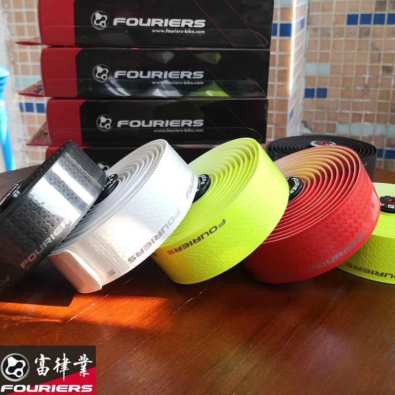 

New FOURIERS PU Bar Tape And Plugs Bicycle Handlebar Tape Road Bike Bar Tape 9 color optional 3CM * 210CM