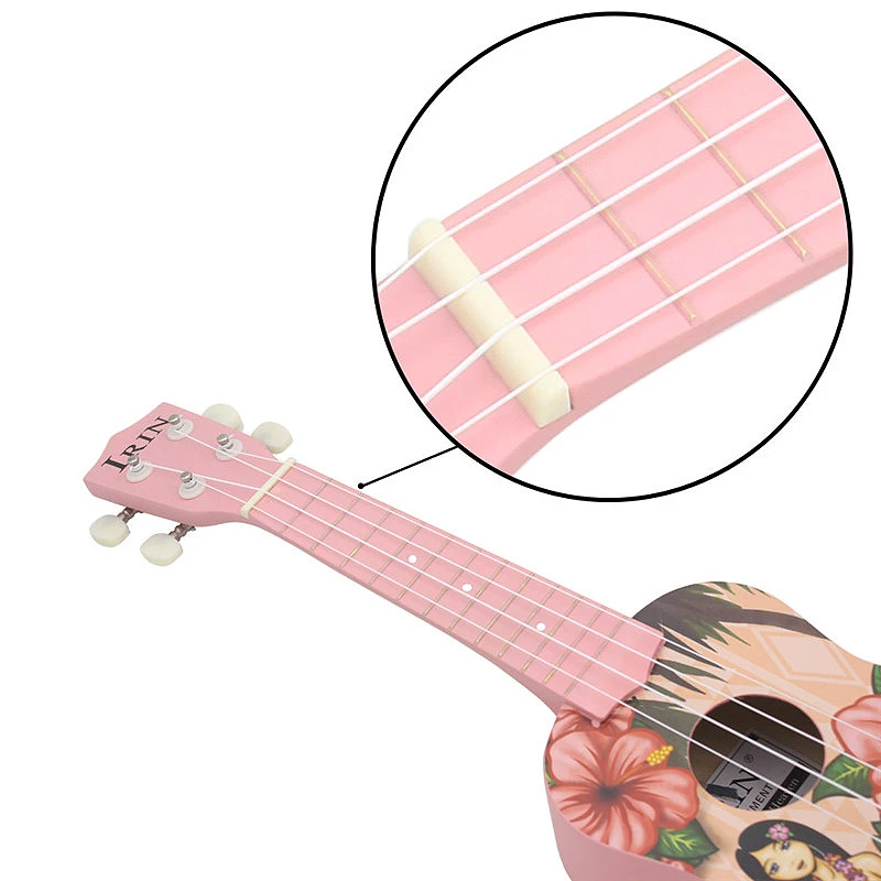 Irin 21 дюймов розовый сопрано укулеле Ukelele гитара 4 струны акустическая Гавайская гитара Музыкальные инструменты для девочек начинающих