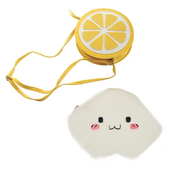 

NEW-2 Pcs Women Cute Handbag Fashion Casual Shoulder Bag Purse, Yellow & White