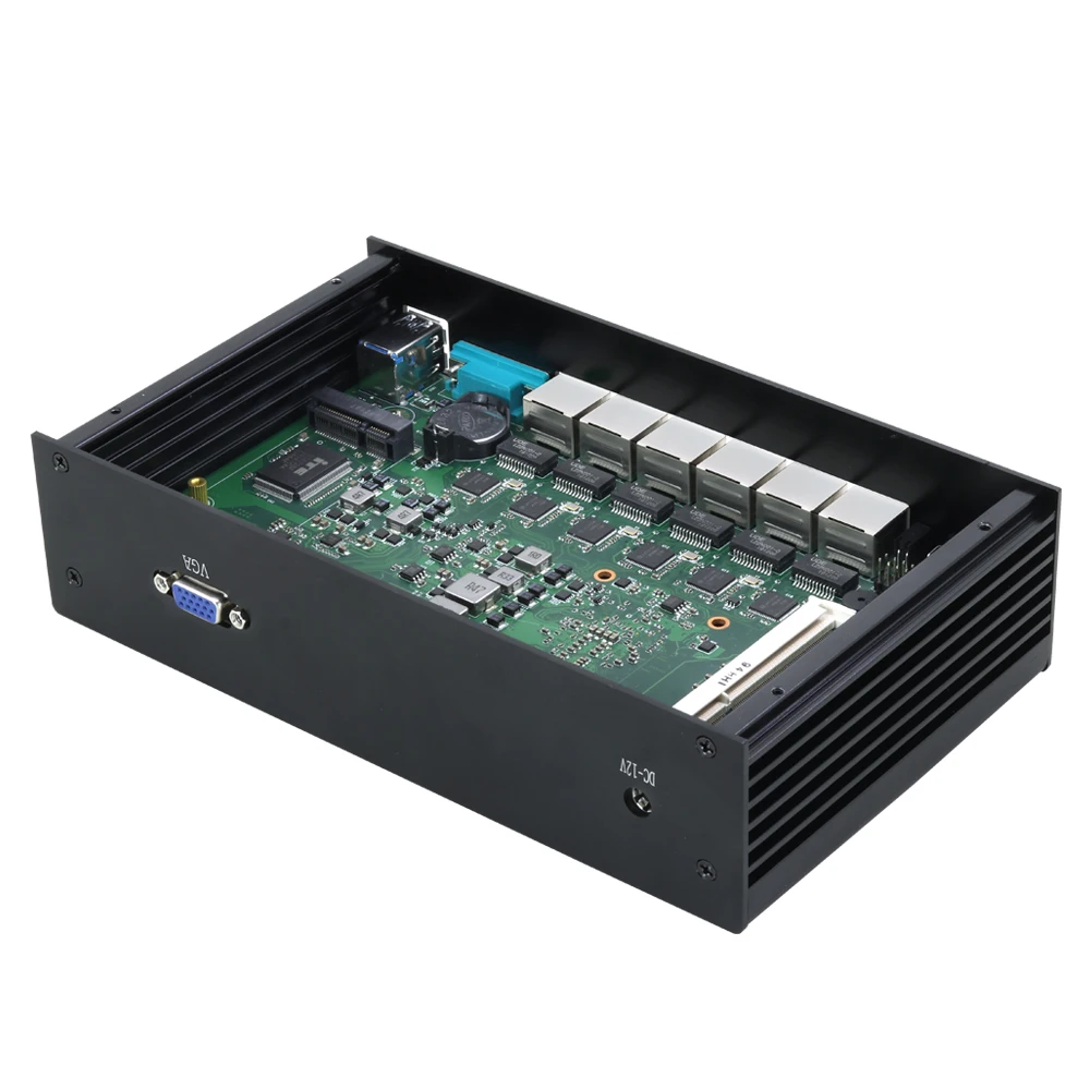 6* LAN Intel 211AT Мини ПК 4 к Core i3 7100U Celeron 3955U маршрутизатор Pfsense Windows 10 Linux VGA консоль промышленный Мини компьютер
