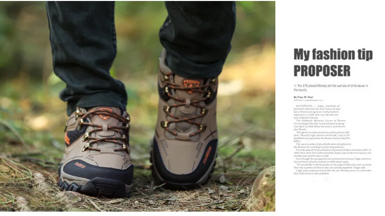 Новые водонепроницаемые туристические ботинки Для мужчин Non-Slip лесной путешествия, треккинг обувь Горные ботинки большой Размеры Охота buty trekingowe