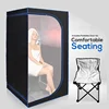 Full Body Sauna Tent With Include Fold Chair Not Include Steam Generator Home Sauna Bath Stainless Steel Pipe Support Only Tent 2