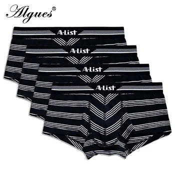 

Men's Underwear Black And White tiao wen kuan Cotton Boxers Men's Underwear Boxers Elephant Seamless Breathable Sexy Boxershorts